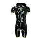 Preview: Catsuit Kurzanzug 2 STRIPES HOOD  Latex Laser Edition