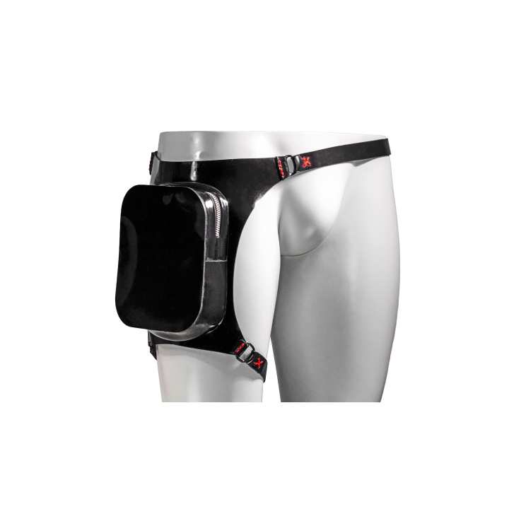 Preview: Latex Tasche mit Hüftgurt und Beingurt für Festivals
