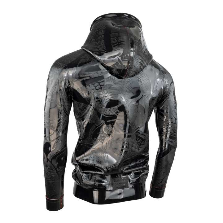Preview: HOODIE SKULL EXTREME „LOOSE FIT“ Latex Laser Edition