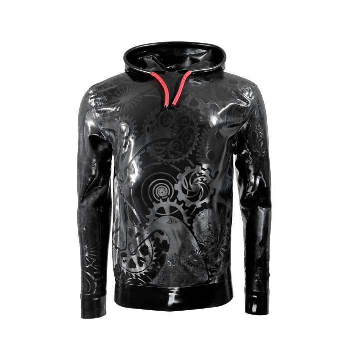 Preview: HOODIE STEAMPUNK EXTREME „LOOSE FIT“ Latex Laser Edition