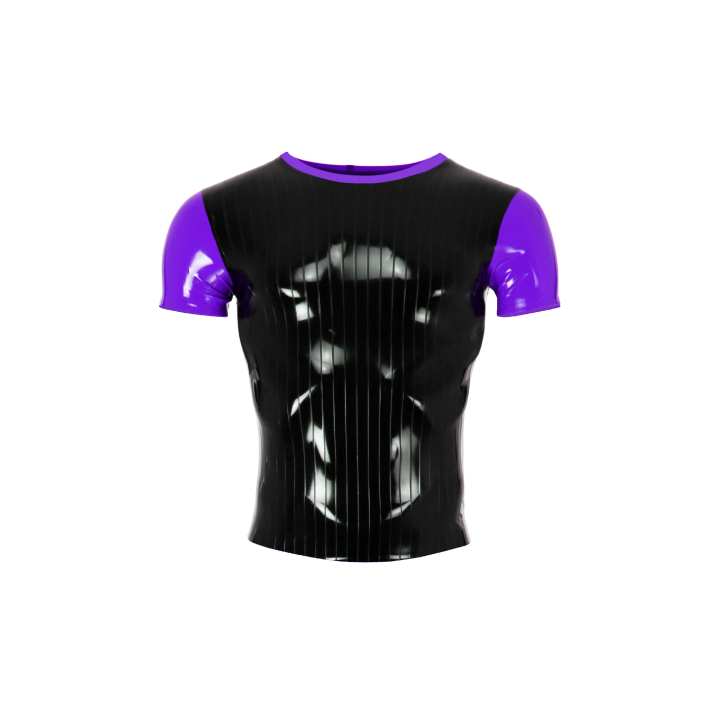 Latex Shirt PINSTRIPE 1 lila